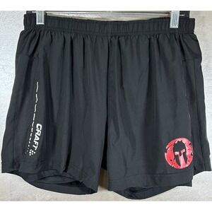 Craft Spartan Shorts Men's Size Large Black Red Running Cycling Athletic Sport